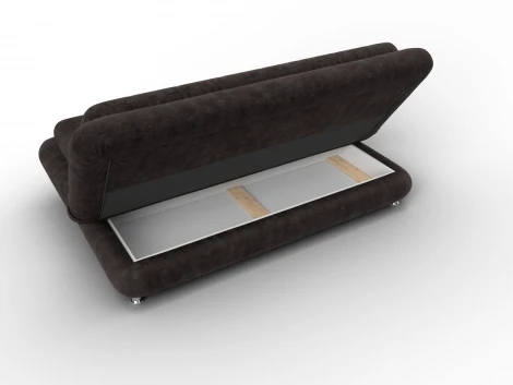 Диван-книжка Лига-123 (Металл,ЛДСП,Брус,Доска,Велюр/Коричневый) Лига Диванов 137631