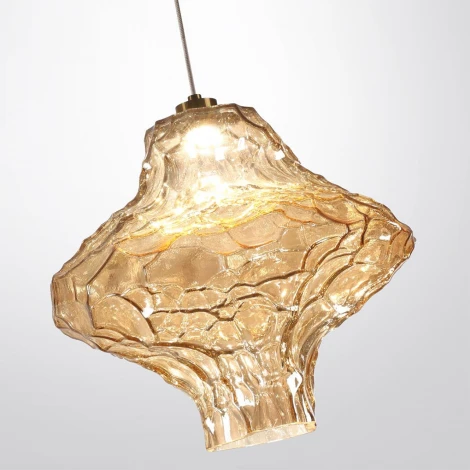 Подвесной светильник светодиодный Odeon Light Ordi 5108/3LA антич.бронза/янтарный металл/стекло LED x 3W 4000K (220V, на проводе)