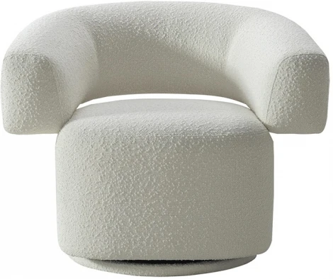 87YY-23071 Кресло поворотное Lugano букле белое 90*76*68см Garda Decor
