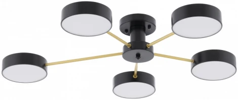 Потолочная люстра светодиодная на штанге Arte Milano Ferrara 252006/5 Bk/Bk (220V, круглые)