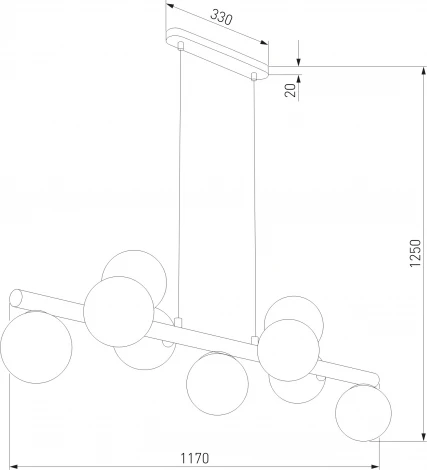 Подвесной светильник TK Lighting Estera Wood 10273 (220V, на проводе, шарики)