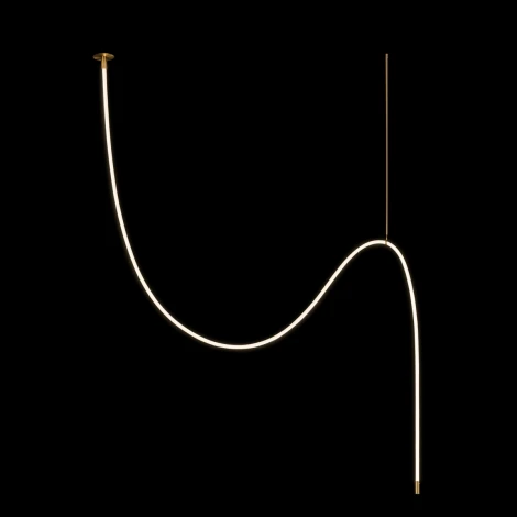 Подвесной светильник светодиодный с гибким неоном Loft It Thread 10388C Brass (220V)