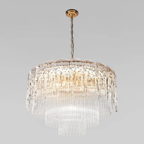 Подвесная люстра Loft It Florida 10298/800 French gold (220V, хрусталь, на цепи, круглые)