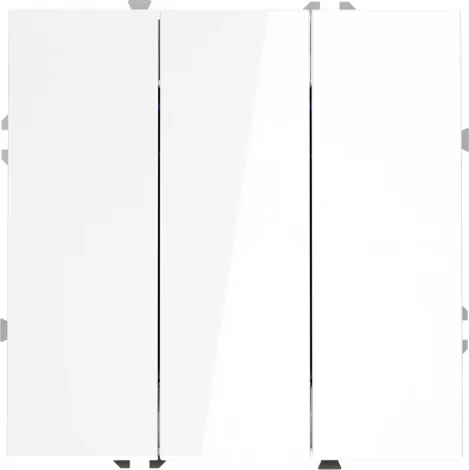 Выключатель трехклавишный (белый глянцевый) Voltum S70 VLS030101