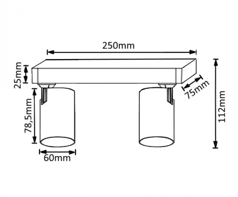 Спот Crystal Lux CLT 017 017CW2 L250 WH (220V)