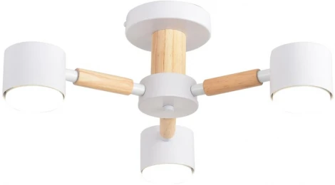 Потолочная люстра на штанге Lumion Venna 8306/3C белый, металл/дерево GX53 LED 3*7W 220V
