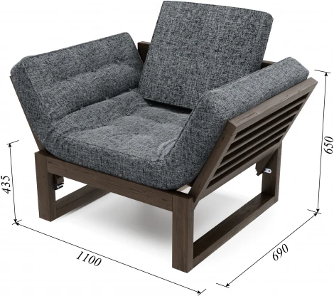 Кресло Arsko Балтик венге темно-серая рогожка