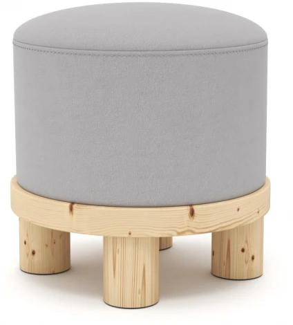 Пуф Arsko Сканди 1 светло-серый велюр
