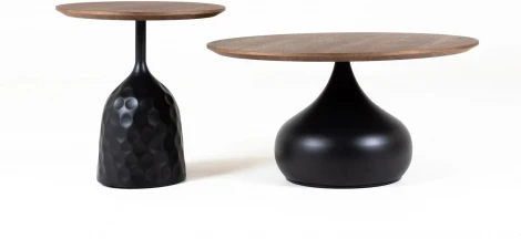 Столик журнальный Lemosab low (МДФ/Черный,Орех) ОГОГО Обстановочка! арт.888826