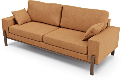 Диван Arsko прямой Хангель рогожка оранжевая