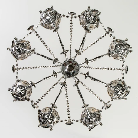 Подвесная люстра Eurosvet Teodore 10103/8 хром/дымчатый хрусталь Strotskis