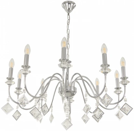 Подвесная люстра Arte Milano AM342101 342101/10 CR (220V, подвески, на цепи, подсвечник, свеча)