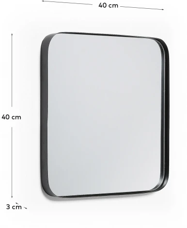 Настенное зеркало La Forma (ex Julia Grup) Marco (Черный/ Металл,Сталь,Стекло)
