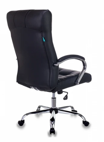Кресло руководителя Бюрократ KB-10SL черный кожа крестовина металл хром