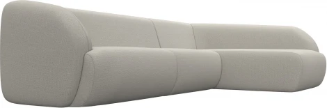 Диван угловой Лига-041 правый угол (Бежевый/Рогожка) Лига Диванов арт.125480