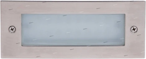 Светильник встраиваемый в стену уличный светодиодный Horoz Sedef, 1 лампа, никель с белым