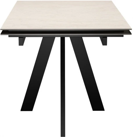 Стол DikLine DM120 Хромикс белый,опоры черные