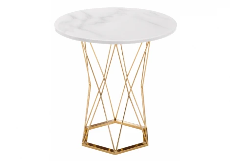 Стол Woodville Melan white / gold 11771