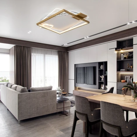 Потолочный светильник светодиодный с пультом с регулировкой цветовой температуры LED4U LED4U L1039-500 GD