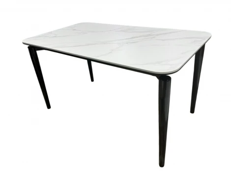 Стол обеденный IST-CASA Блум ART2922-160W, 160х90х75 см, белая керамика/черный