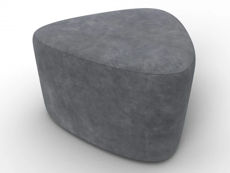 Пуф 004 (ДСП,Фанера/Пластик/Велюр/Темно-серый) Лига Диванов 132501
