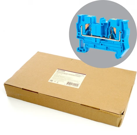 Зажим пружинный 3-х проводной проходной Stekker 49252