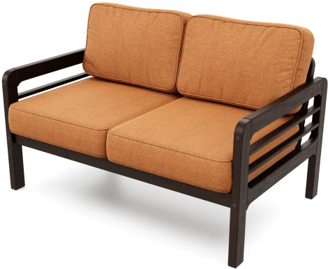 Диван Arsko прямой Бергер М венге рогожка оранжевая