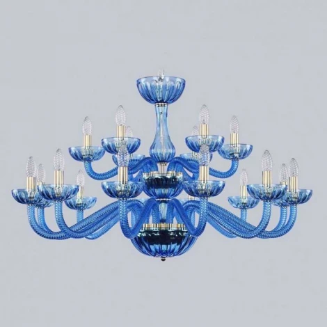 Подвесная люстра Bohemia 1311 1311/12+6/360/2d G Aq/Aquamarine/M-1H