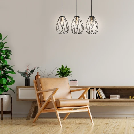 Подвесной светильник Barrie 10180/3S E27*60W Black/Brass (220V, на проводе)