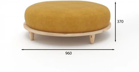 Пуф Arsko Сканди 4 горчичный велюр