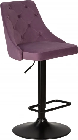Стул барный DOBRIN JOSEPH BLACK (пудрово-сиреневый велюр (MJ9-52)) 5021_BlackBase-LM BLACK, цвет сиденья пудрово-сиреневый (MJ9-52), основания черный