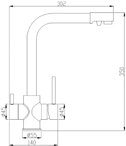 Смеситель Steel Hammer SH 552 BRONZE для кухонной мойки