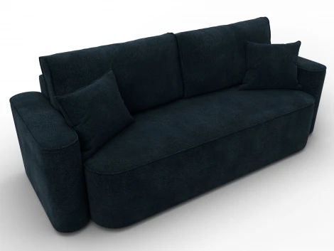 Диван прямой Лига-118 НПБ (ДСП,ЛДСП,Брус,Фанера,Велюр/Графит) Лига Диванов 137081