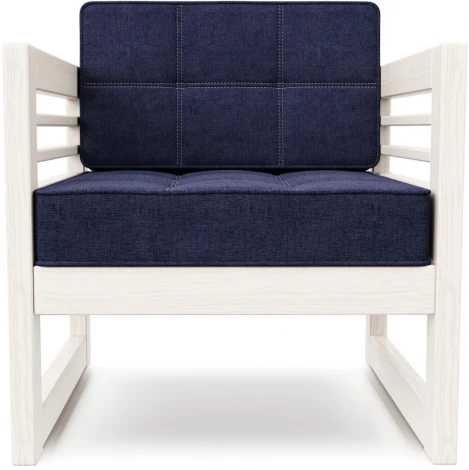 Кресло Arsko Сега беленый дуб рогожка синяя