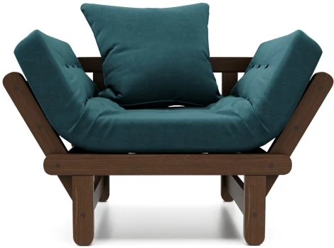 Кресло Arsko Сламбер орех голубой велюр