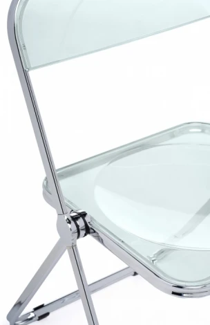 Пластиковый стул Woodville Fold складной clear gray-blue