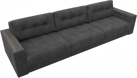 Диван прямой с декором Лига-049 НПБ Лонг Лига Диванов (Велюр) арт.128428