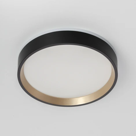 Настенно-потолочный светильник с подсветкой Черный+Золото Citilux Etalon CL750181 (LED, 220V, круглые, IP40)