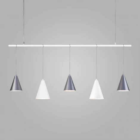 Умный подвесной светильник Eurosvet Castle 50088/5 белый/серебро (220V)