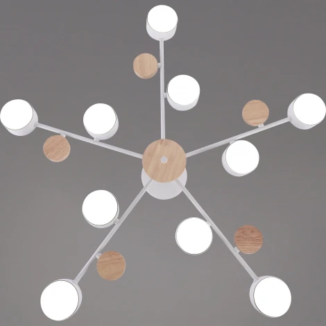 Потолочная люстра на штанге Reluce 03758-0.3-10 WT+WOOD GX53