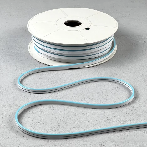 Односторонний Гибкий Неон 6х12мм Небесно-Голубой 12В, IP65 Laitcom FR-23529