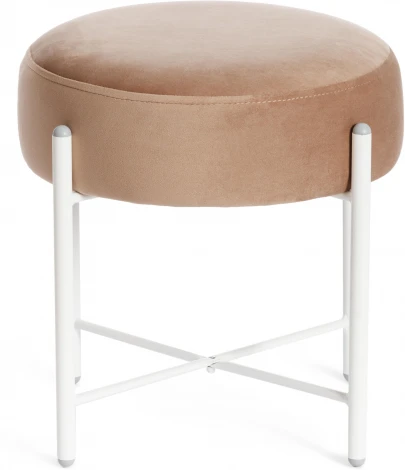 Табурет Tetchair AMBER (Металл,Ткань/Бежевый,Белый) 19242