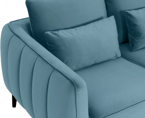 Диван Amsterdam двухместный ОГОГО (арт.342690), (Ткань/Голубой)