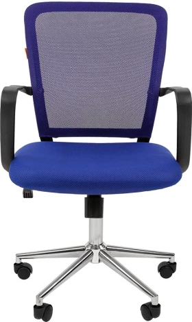 Компьютерное кресло CHAIRMAN 698 хром (Металл,Пластик,Ткань,Сетка/Синий)