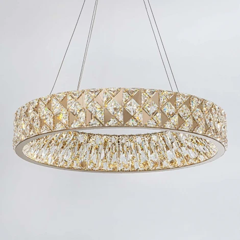 Подвесная люстра светодиодная хрустальная с регулировкой цветовой температуры Modelux MODELUX ML.335.600 GD
