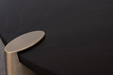 58DB-CT17191 Стол журнальн.Kong темный орех d138*33см,столешница d120 Garda Decor