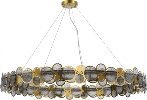 Подвесной светильник ST Luce Swatch SL6133.313.16 Латунь/Дымчатый G9 16*5W (220V, на тросе, круглые)