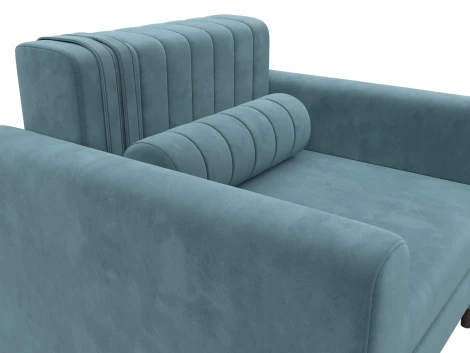 Кресло Лига-070 (ЛДСП,Брус,Фанера/Дерево/Велюр/Бирюзовый) Лига Диванов 132557