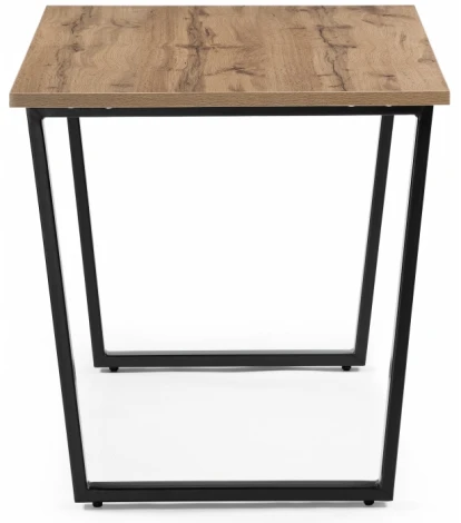 Стол Notta Лота Лофт 120 25 мм черный матовый / дуб вотан 489609