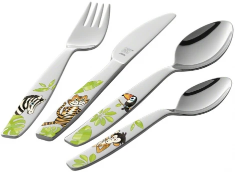 Набор детских столовых приборов "Джунгли" цветной, 4 пр 07135-210 Zwilling